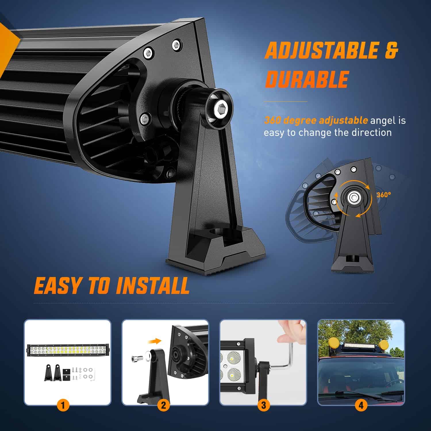 Nilight - 71017C-A 54" 312W Curvo Luces de Trabajo LED - Imagen 9