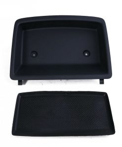 Bandeja de almacenamiento negra para estantería de tablero