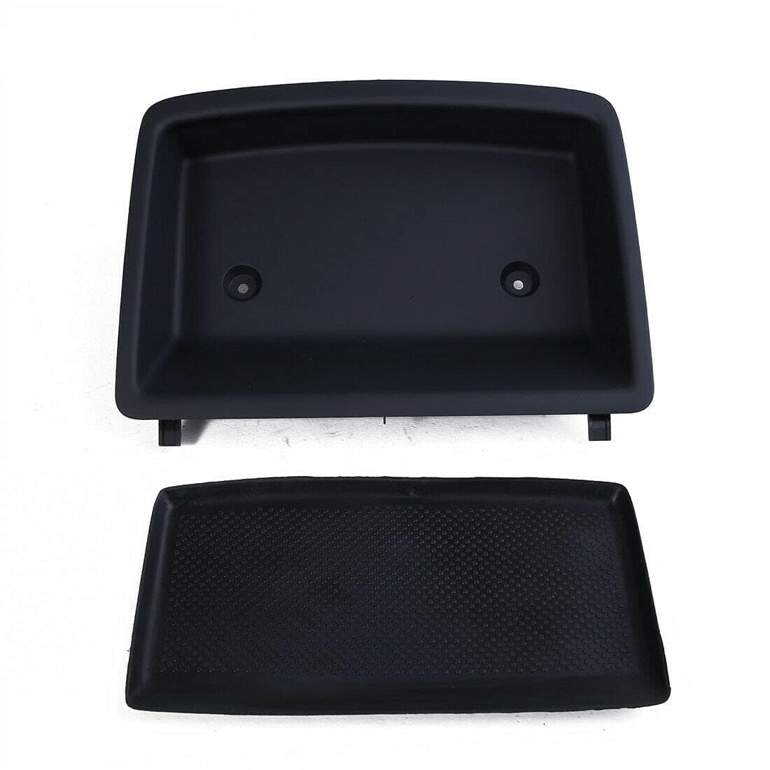 Bandeja de almacenamiento negra para estantería de tablero