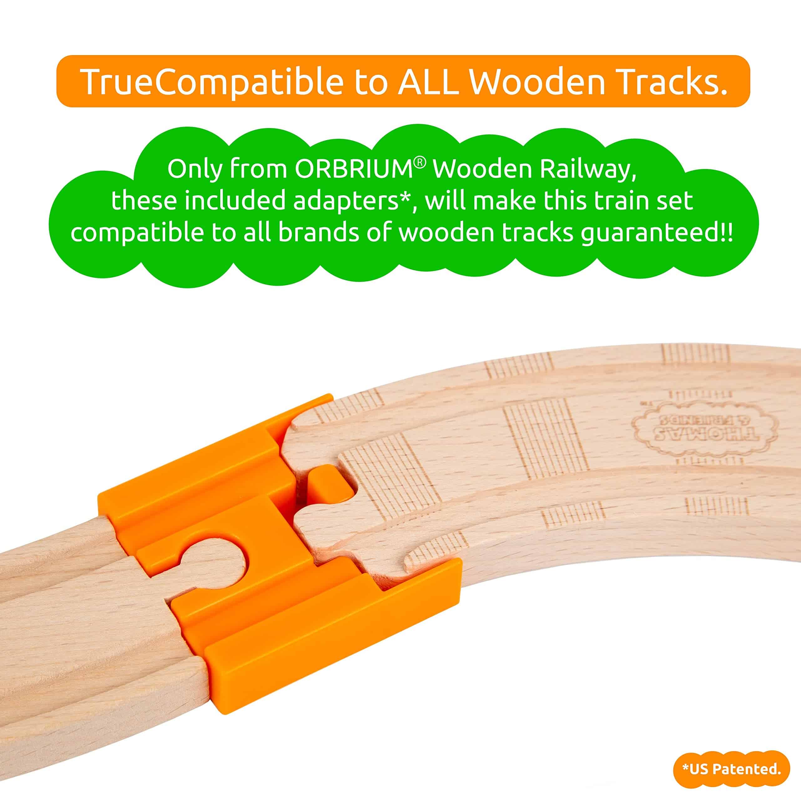 Conjunto de Trenes de Madera Deluxe ORBRIUM 52 Pcs con Caja - Imagen 5