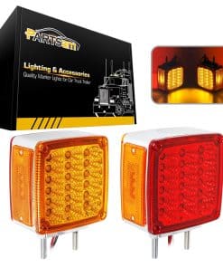 Partsam 2x Luz de Parada Doble Cara Cuadrada para