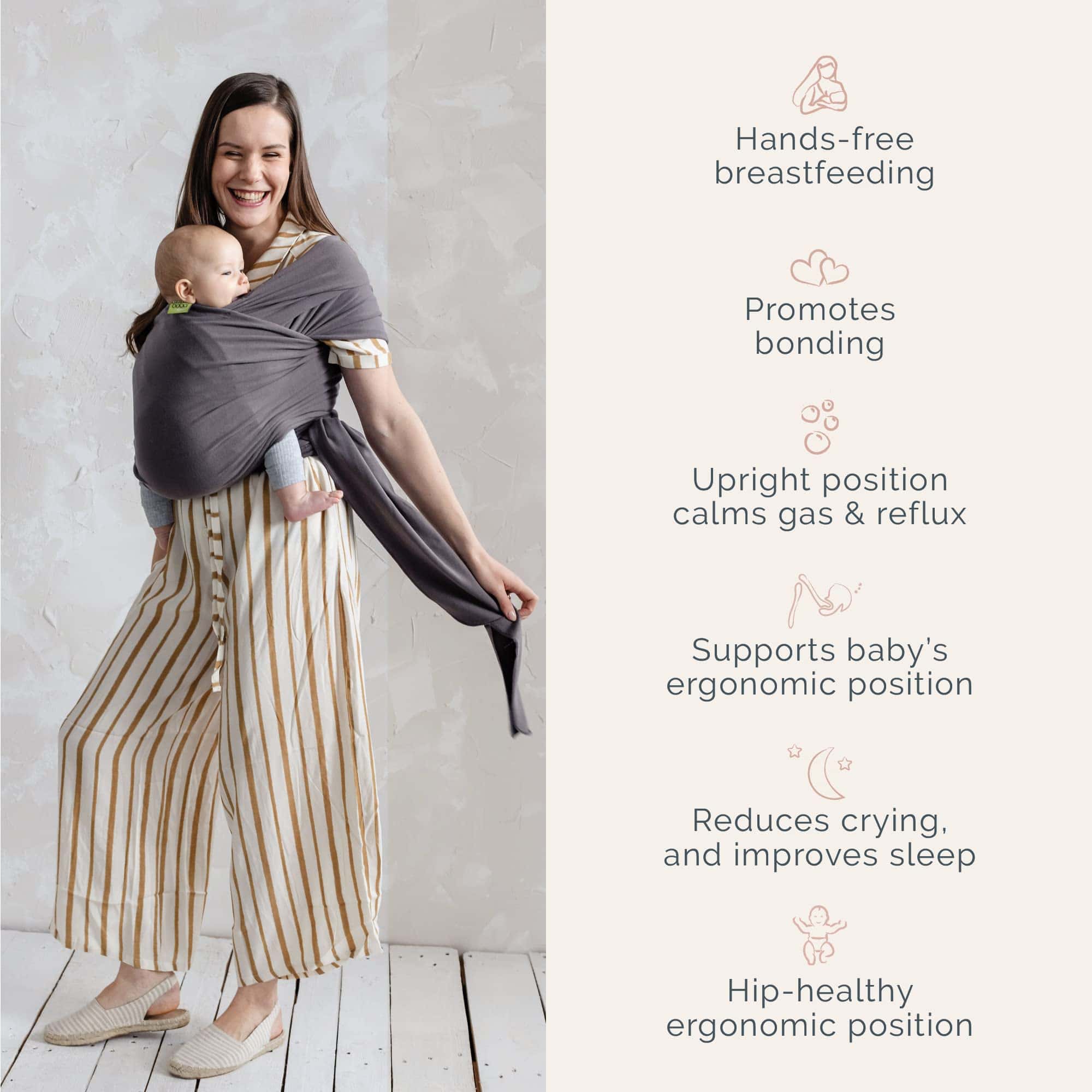 Portabebés Boba Baby Wrap - Portador Original de Bebés para - Imagen 9