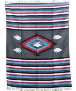 Cobija Mexicana tejida Del Mex con patrón central grande en