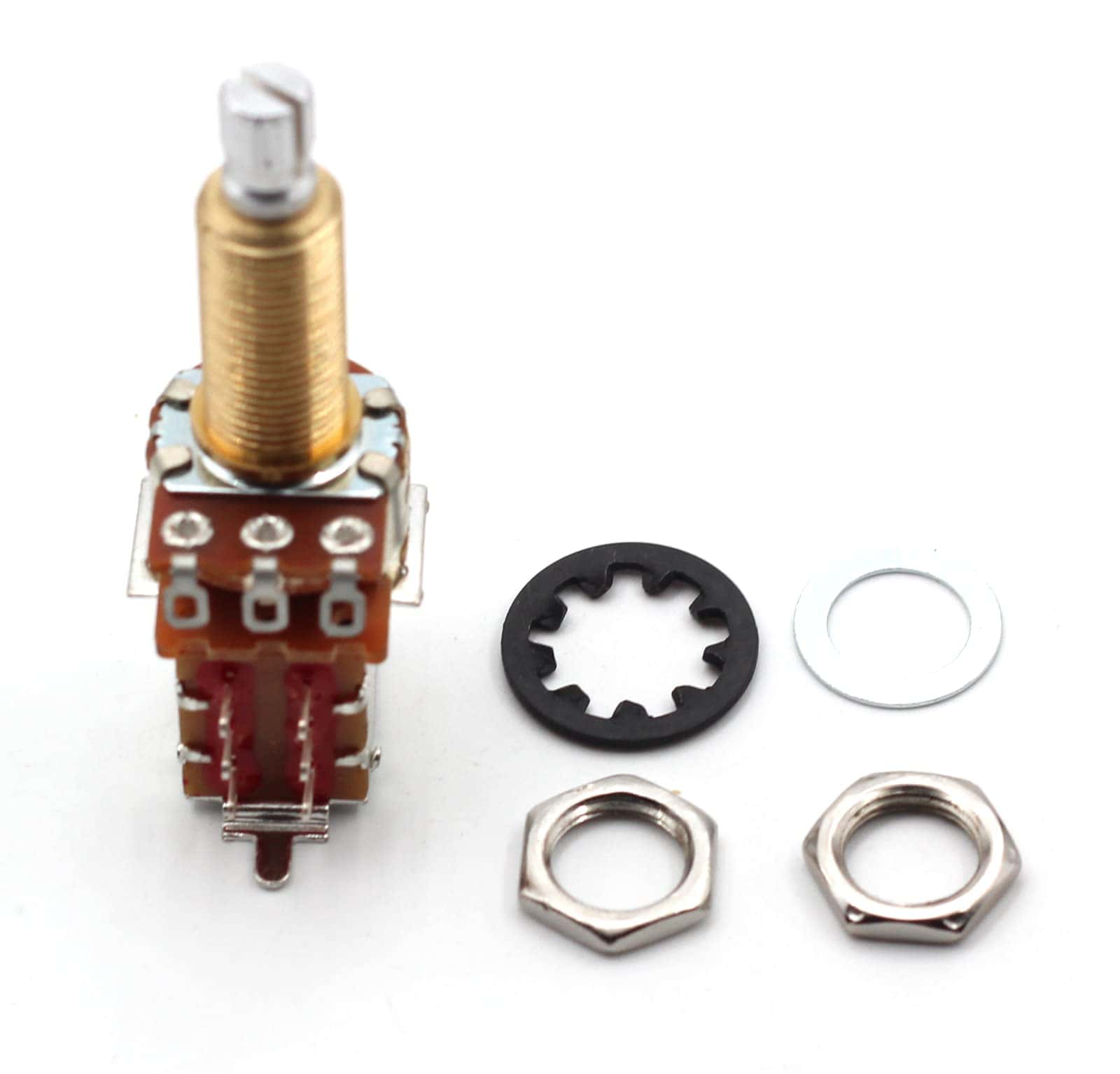 Par (2X) Bourns 500K Potenciómetro de Eje Dividido Largo - Imagen 3