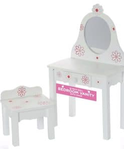 Muebles de Muñeca Emily Rose | Tocador con Silla -