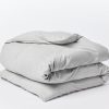 Coyuchi Cloud Brushed Organic Flannel Duvet Cover, Gris