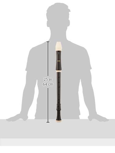 Flauta de pico C tenor Aulos, Marrón Oscuro, Resina - Imagen 3