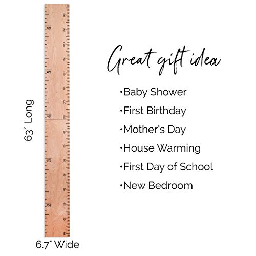Regla de madera Headwaters Studio Growth Chart para niños | - Imagen 7