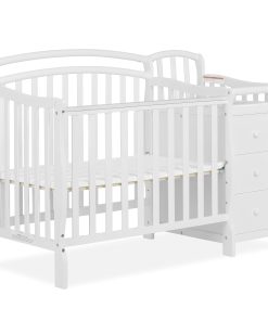 Cuna y Cambiador 3 en 1 Dream On Me Casco en Blanco, Cuna