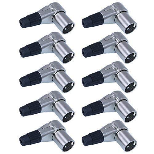 Paquete de 10 Conectores XLR Angulado Ajustable en Ángulo