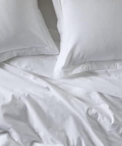 Funda de Almohada de Franela Orgánica -Blanco Alpino