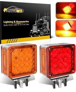 Partsam 2Pz Cuadrados Dobles Fender Luz de Giro Señal de