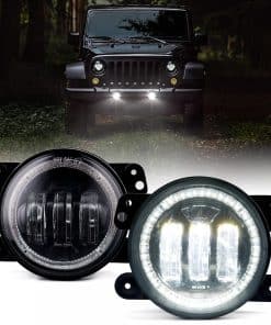 Luces de niebla Xprite con Anillo de Halo Blanco DRL, 4
