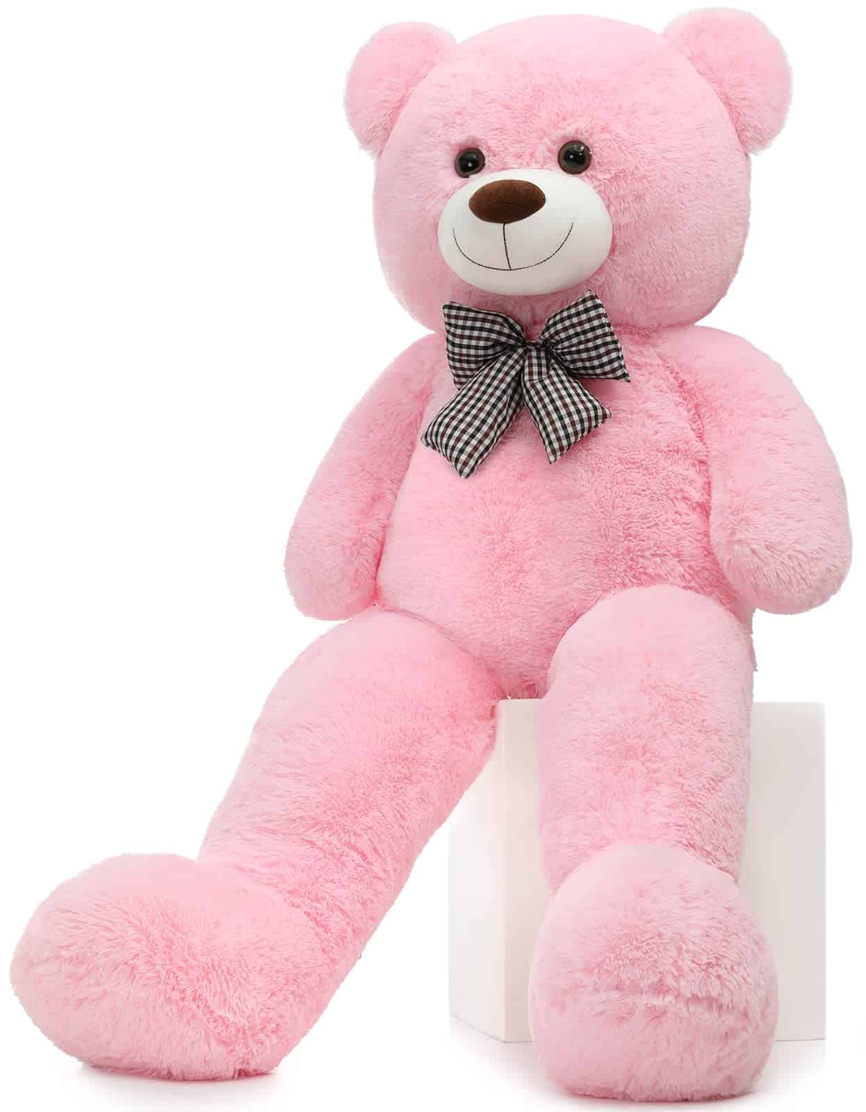 Oso de Peluche Gigante MorisMos 5ft, Oso de Peluche Rosa