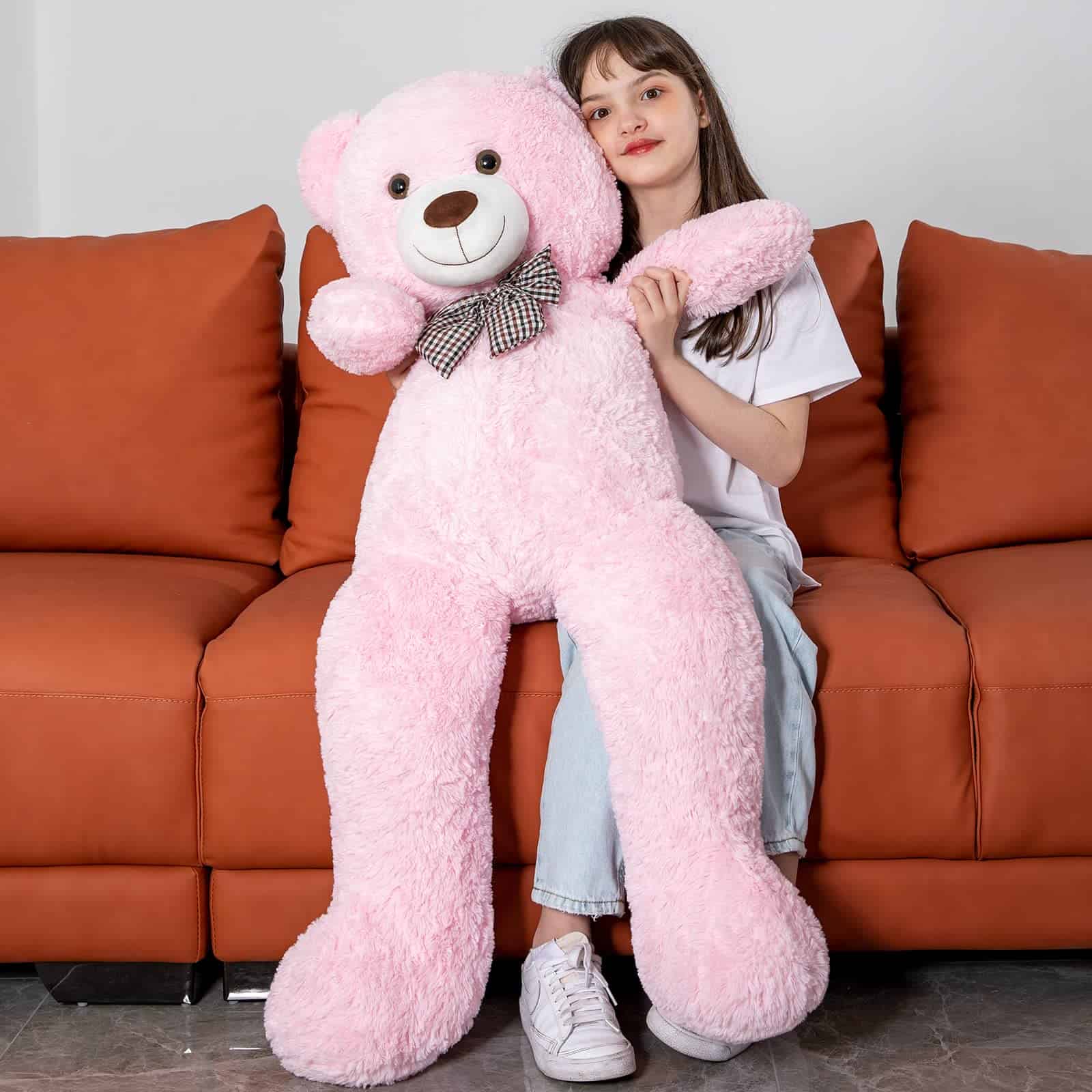 Oso de Peluche Gigante MorisMos 5ft, Oso de Peluche Rosa - Imagen 5