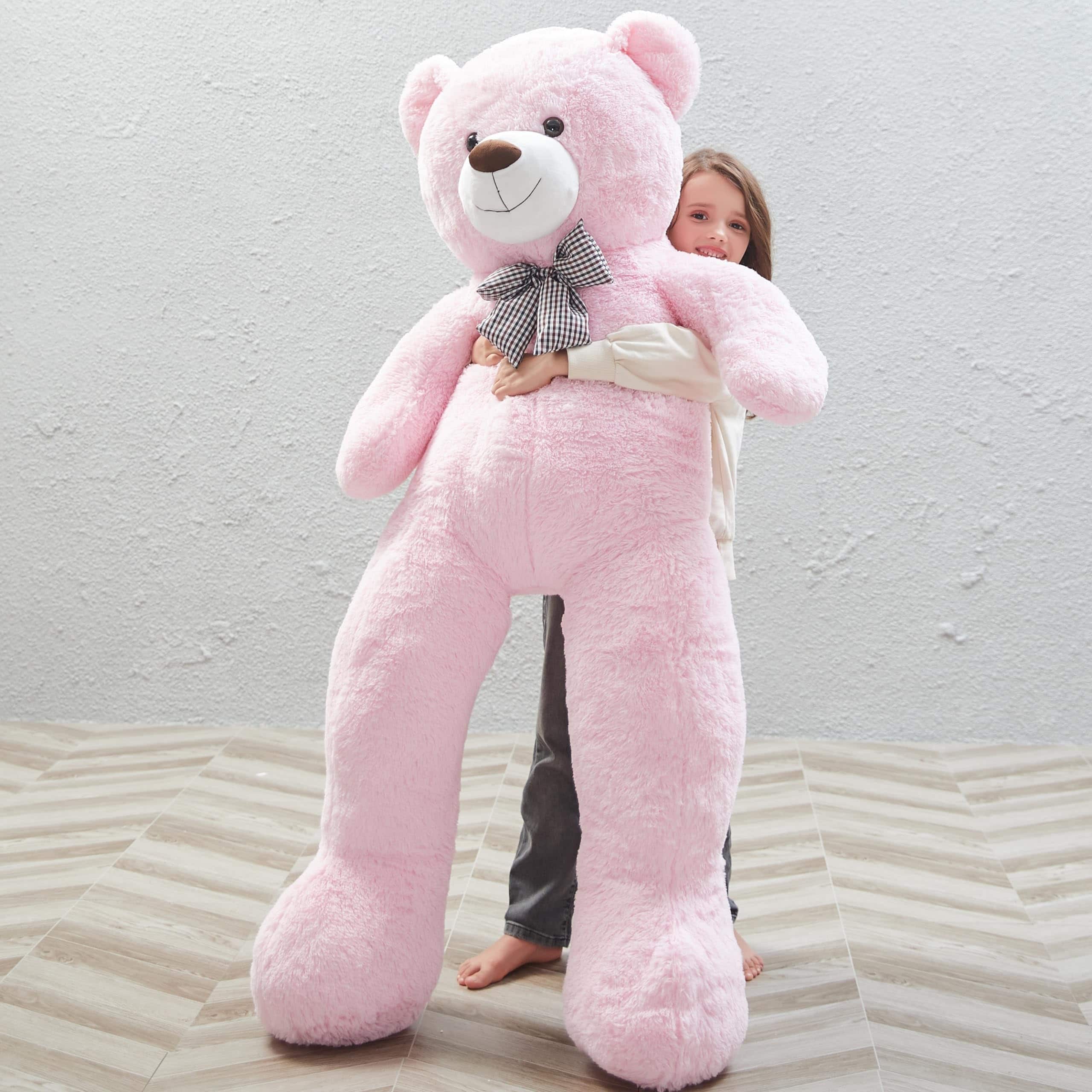 Oso de Peluche Gigante MorisMos 5ft, Oso de Peluche Rosa - Imagen 3
