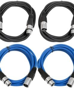 Paquete de 4 Cables de Conexión XLR de 6' de Seismic Audio