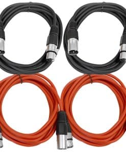 Seismic Audio - SAXLX-10 - Paquete de 4 Cables de Conexión