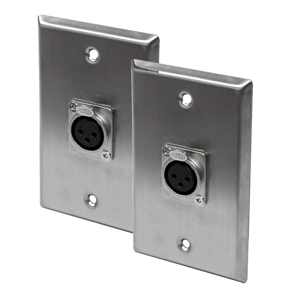 Placas de Pared de Acero Inoxidable para Conector XLR