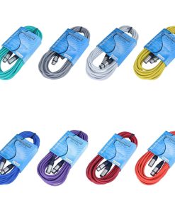 Paquete de 8 Colores: Cables XLR de Audio Profesional de 15