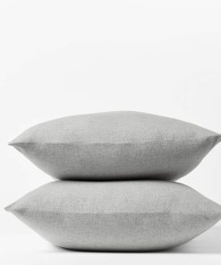 Juego de 2 Fundas de Almohada de Franela -Gris Claro Heather