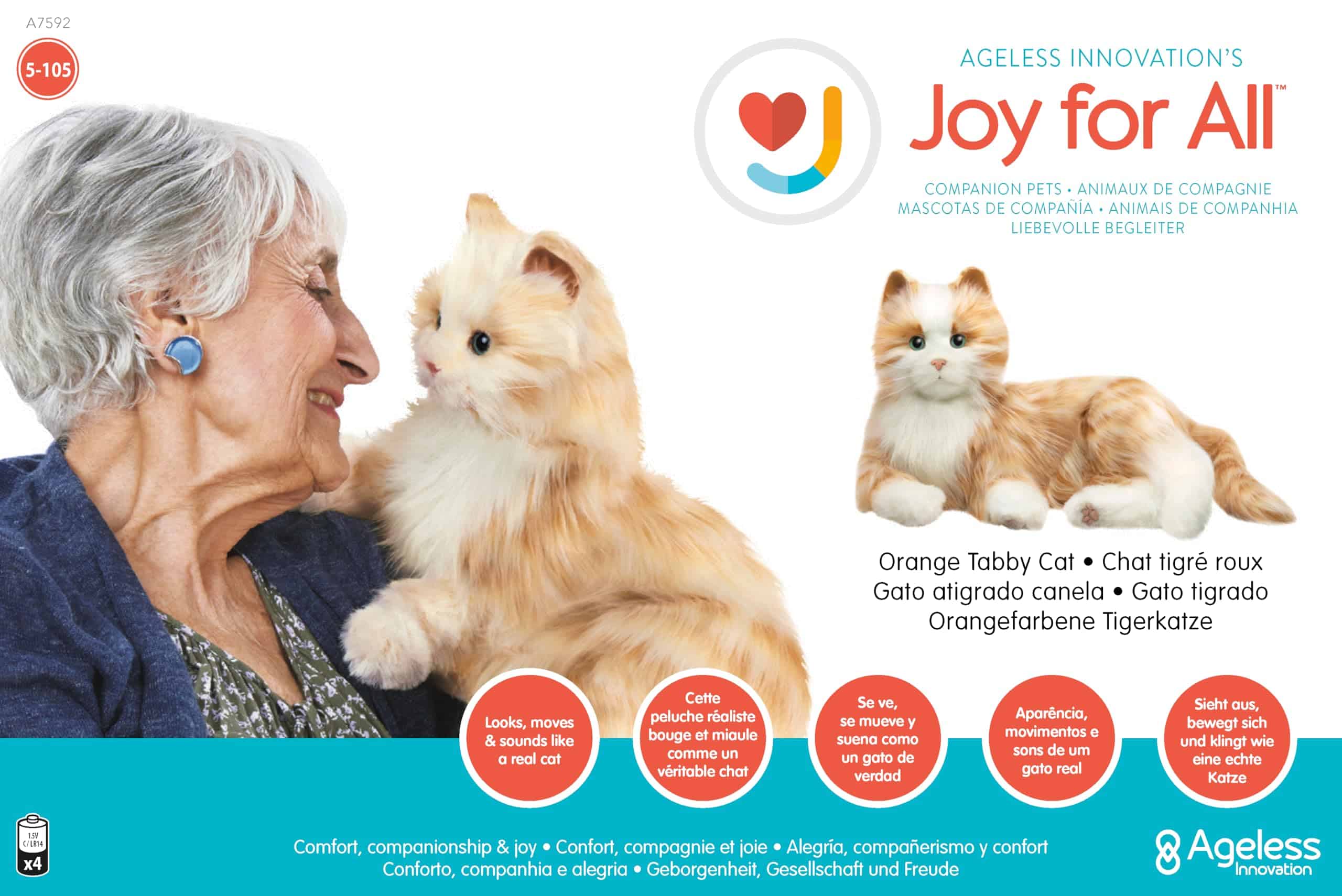 JOY FOR ALL - Gato naranja atigrado - Mascotas compañeras - Imagen 3