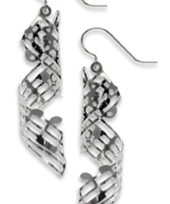 Aretes de Plata Plateada con Notas de La Flauta Mágica de