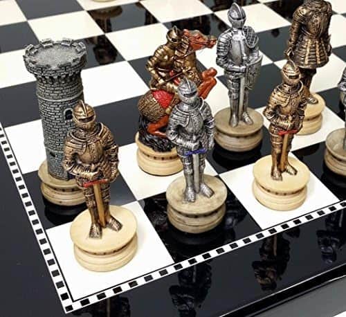 Juego de ajedrez de caballeros de la época de las Cruzadas - Imagen 3