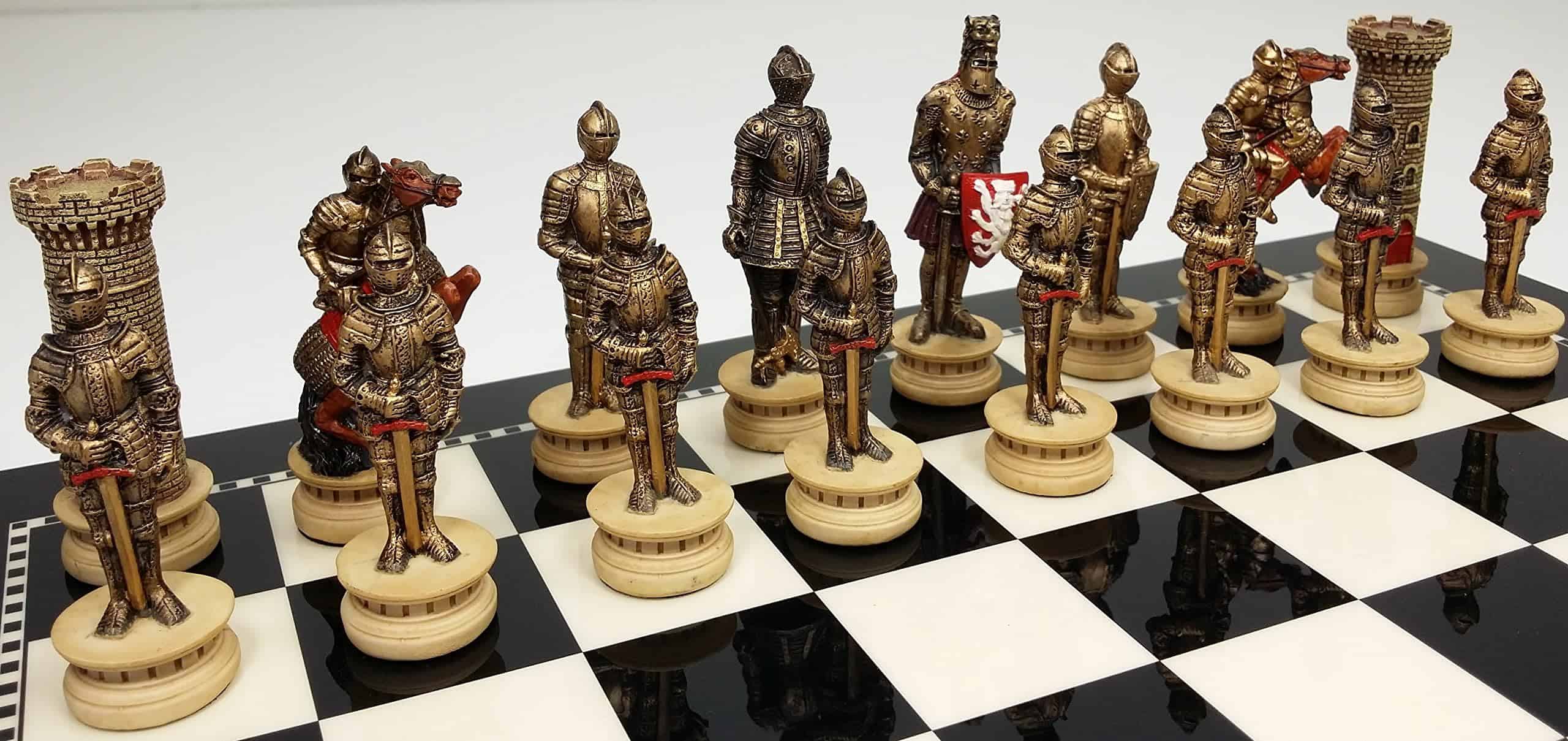 Juego de ajedrez de caballeros de la época de las Cruzadas - Imagen 9