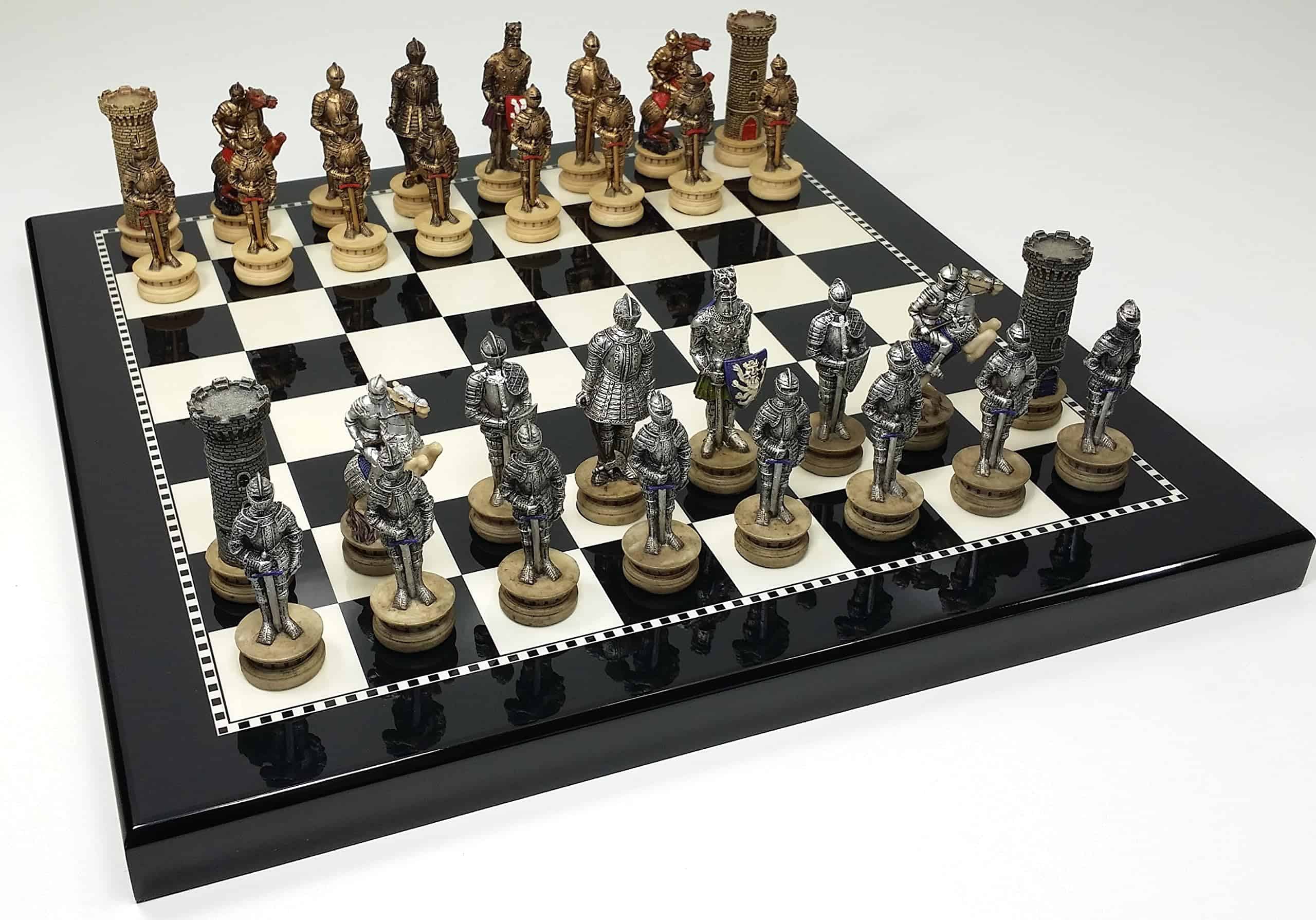 Juego de ajedrez de caballeros de la época de las Cruzadas - Imagen 4