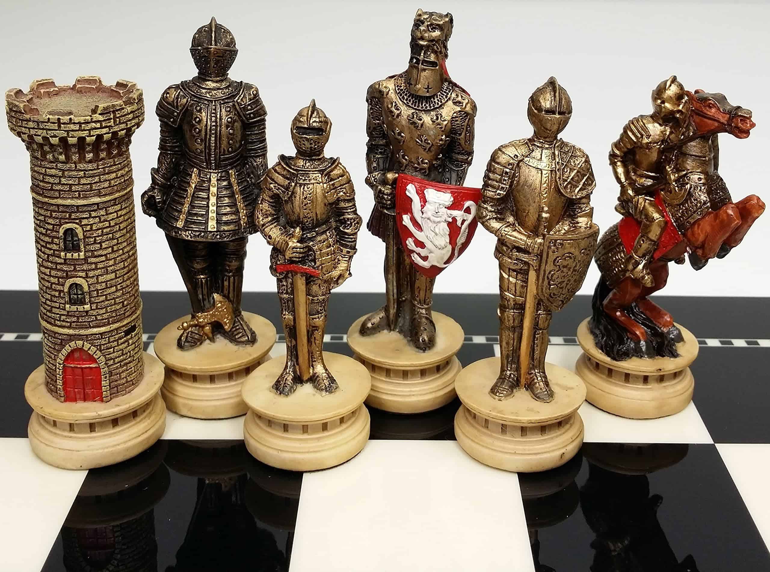 Juego de ajedrez de caballeros de la época de las Cruzadas - Imagen 6