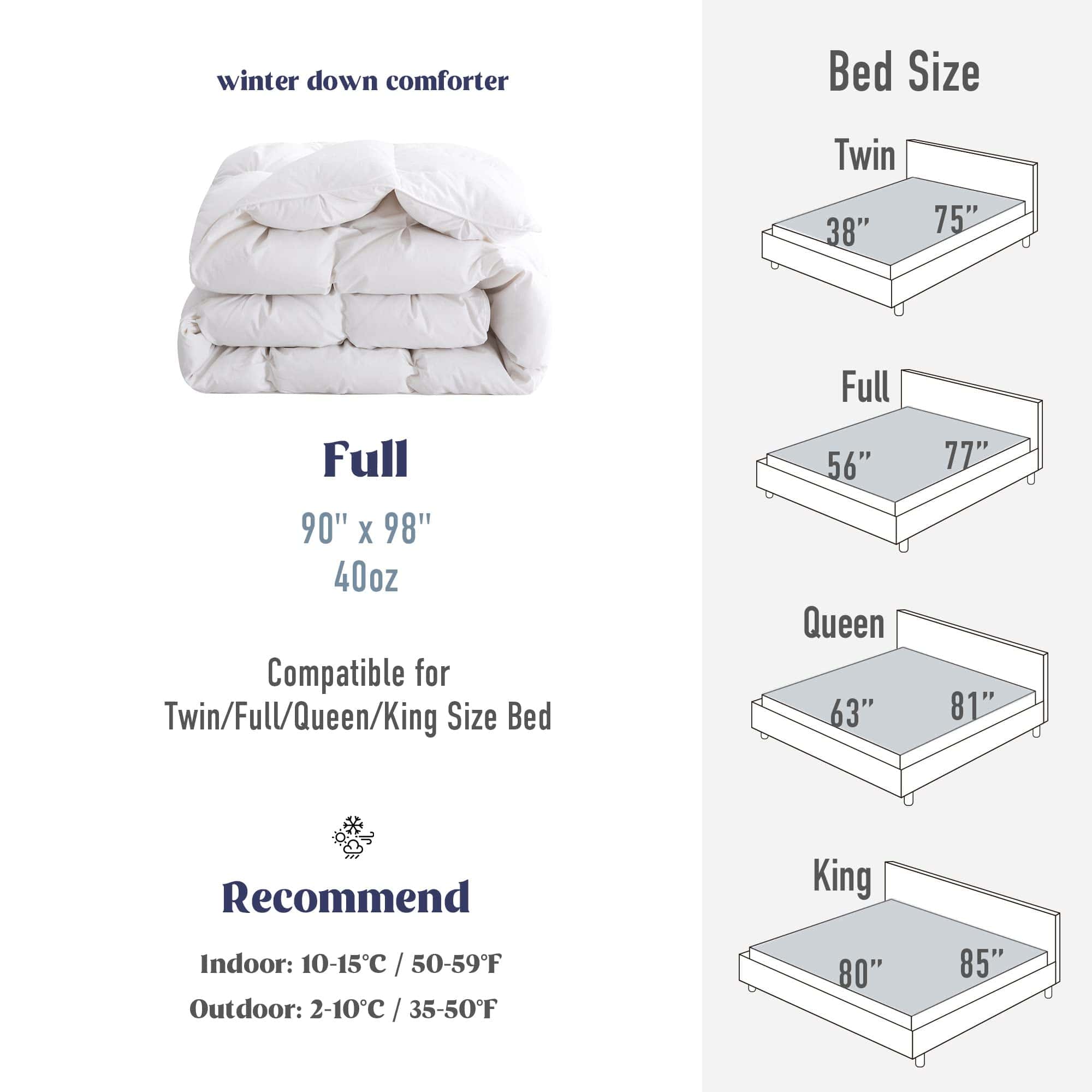 Edredón de Pluma de Ganso Puredown Tamaño Completo/Queen - Imagen 7