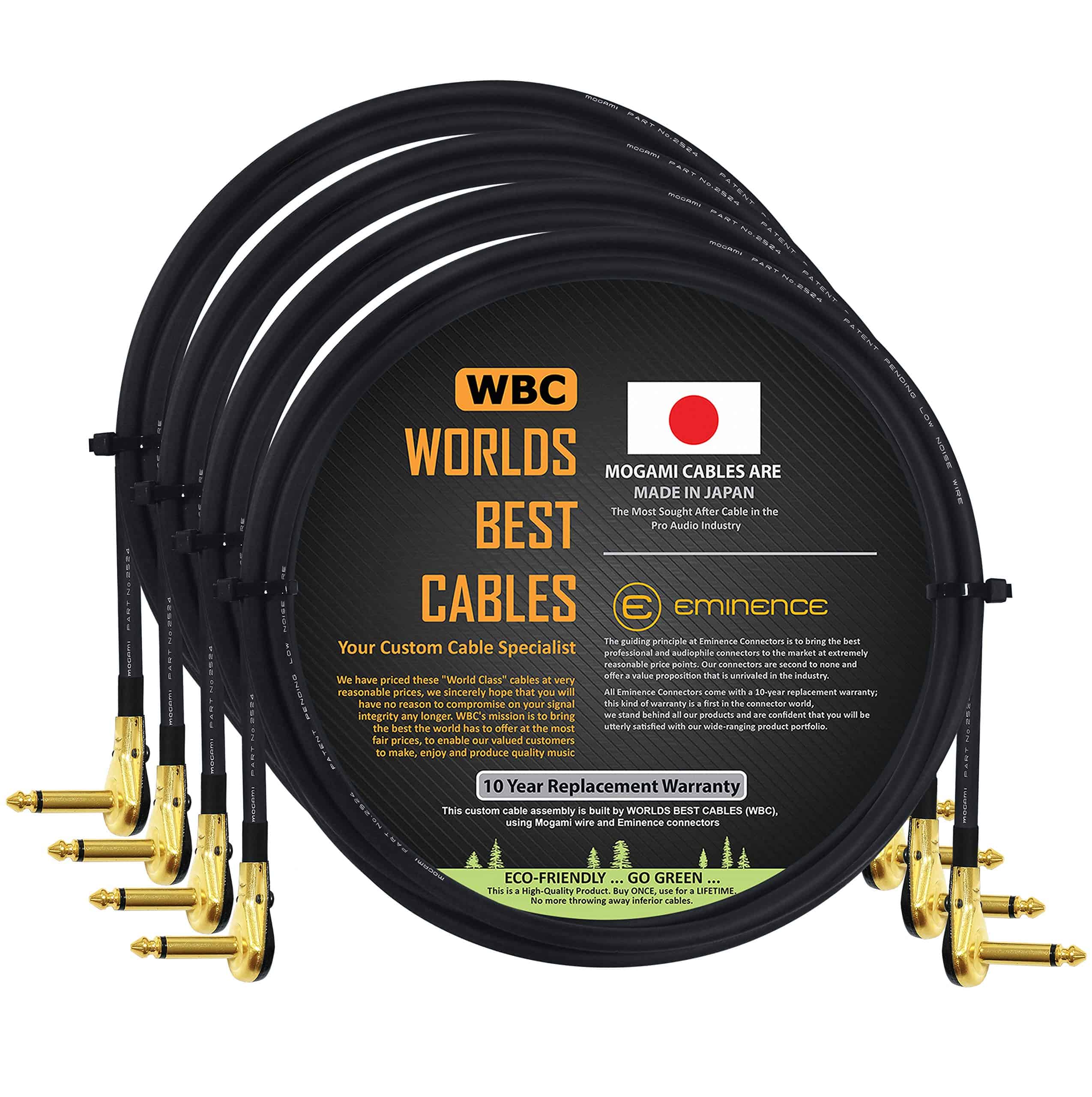 4 Unidades - Cable de Pedal de 6 Pies, Efectos, Patch,