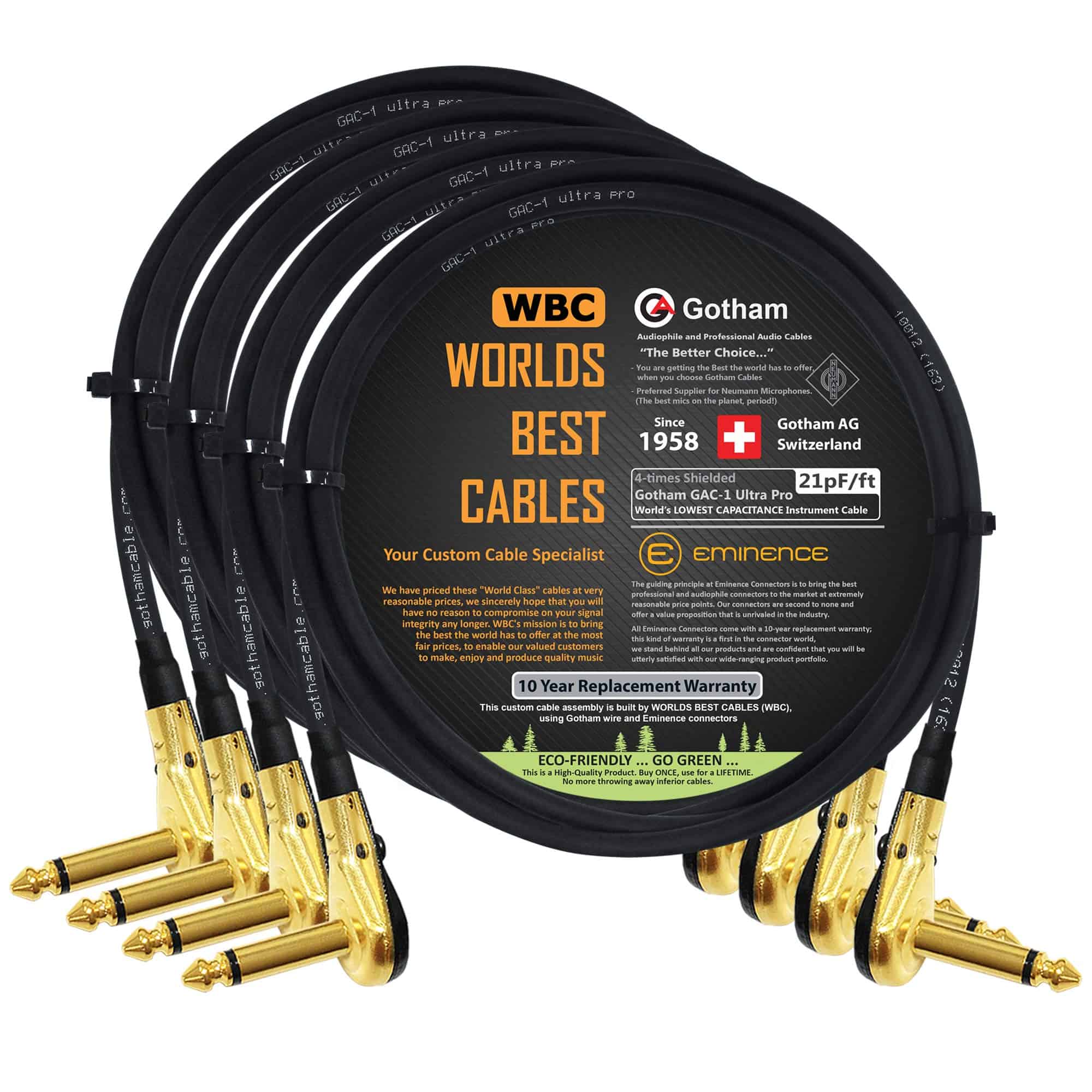 4 Unidades - 3 pies - Gotham GAC-1 Ultra Pro -