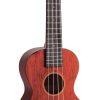 Mahalo, Ukulele de 4 cuerdas, Transparente Rojo Vino,