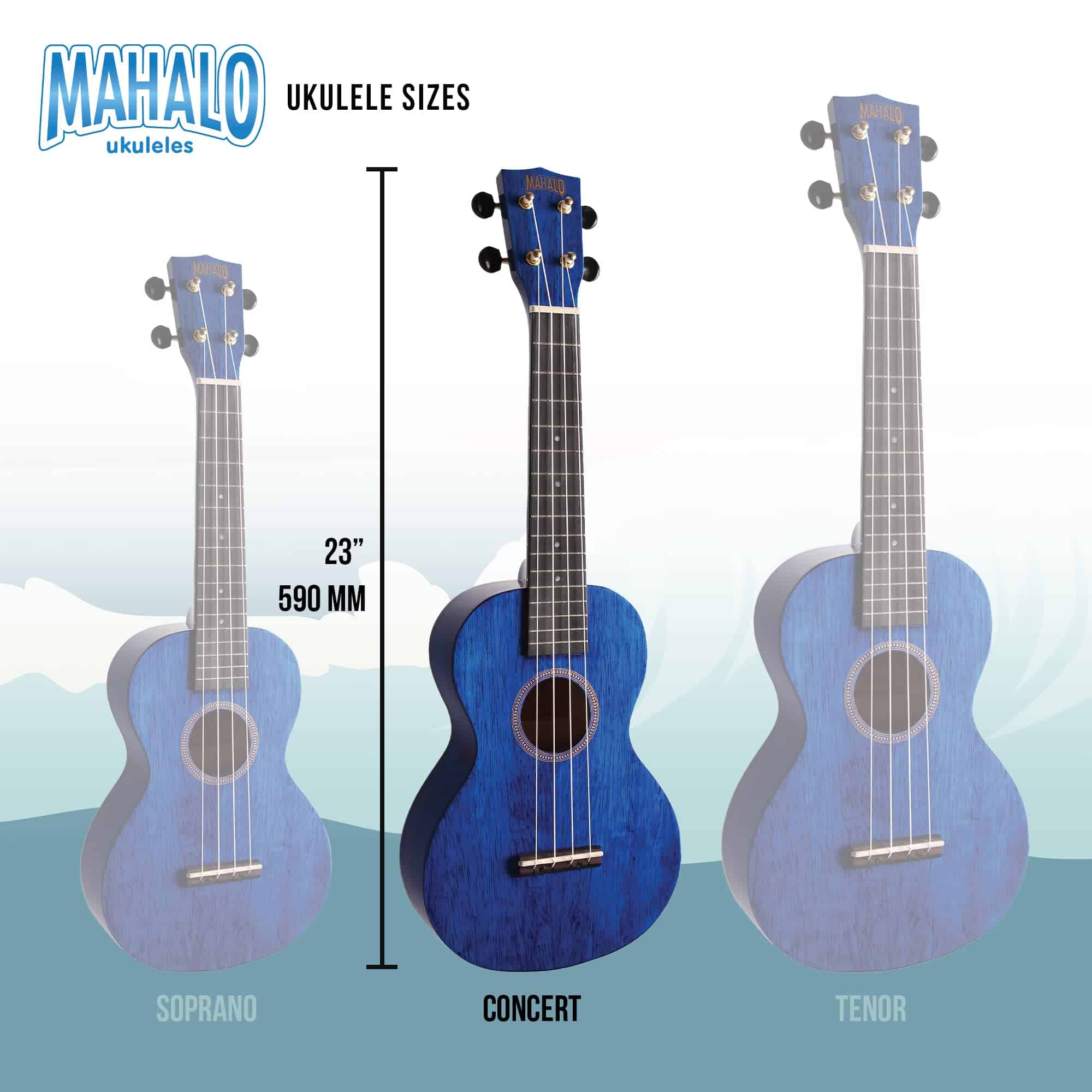Ukulele Mahalo Hano Series MH2 de Concierto Azul - Imagen 6