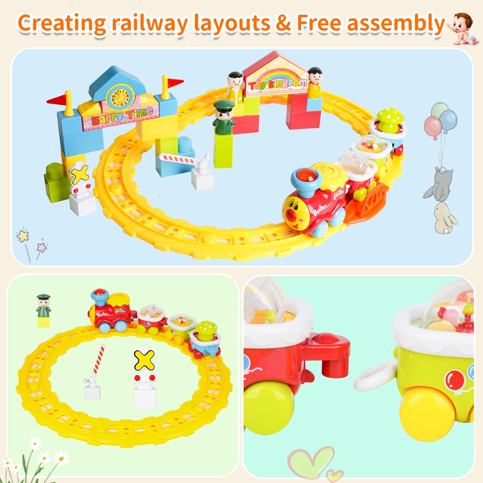 Set de Vías de Tren Eléctrico 36 Piezas, Juguete de - Imagen 4