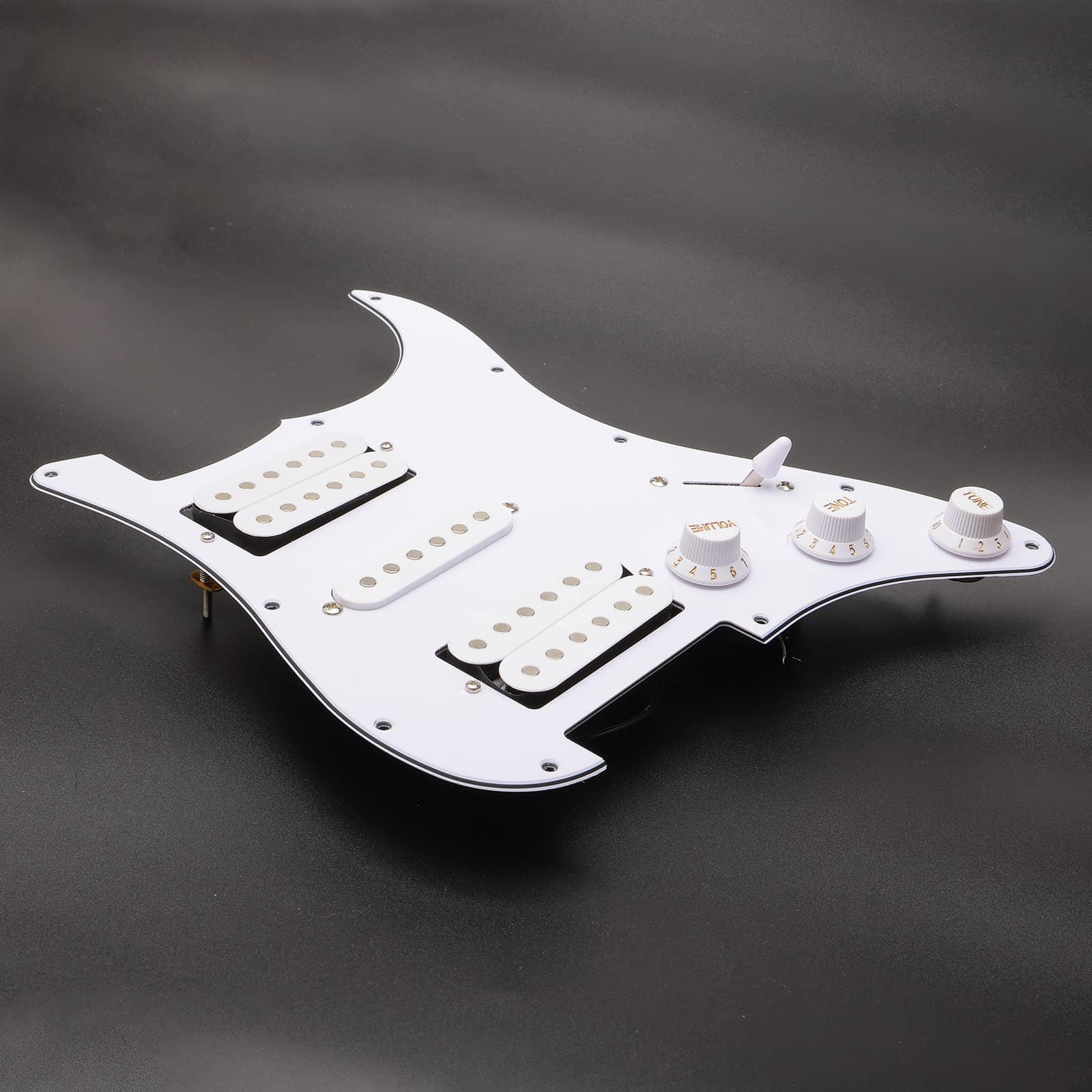 Pickguard precableado HSH blanco de 3 capas para Fender - Imagen 6