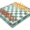 Juego de ajedrez de mármol verde coleccionable StonKraft +