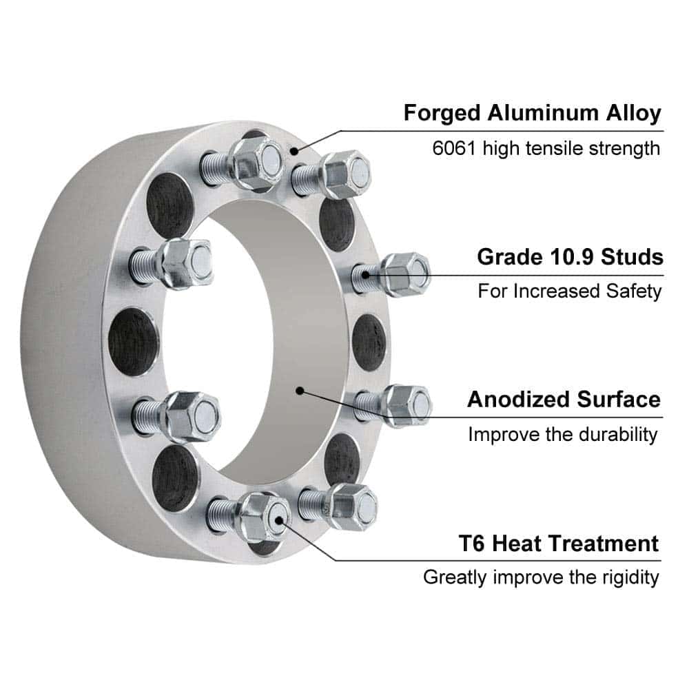 DCVAMOUS 2PC 8x170 a 8x6.5 Adaptadores de Rueda 1.5 - Imagen 6