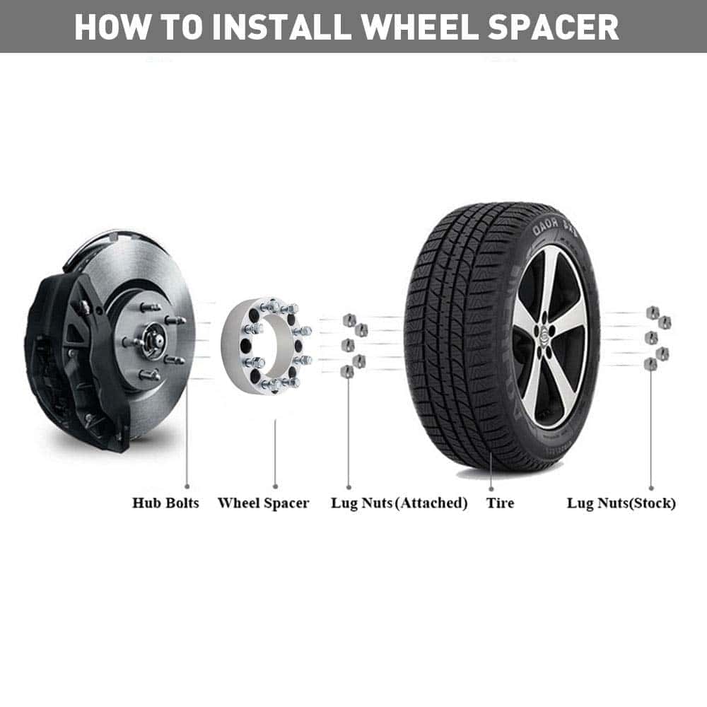 DCVAMOUS 2PC 8x170 a 8x6.5 Adaptadores de Rueda 1.5 - Imagen 4