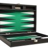 Tablero de backgammon premium de 13 pulgadas -Negro, Verde,