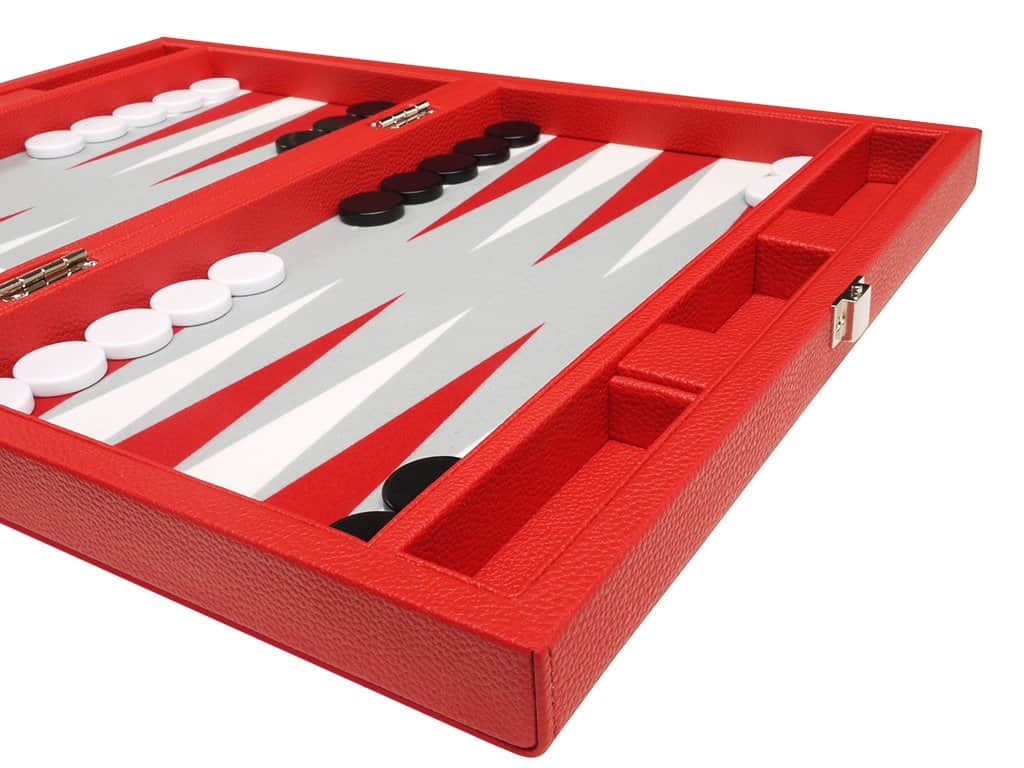 Juego de Backgammon Premium de 13 pulgadas -Rojo - Imagen 6