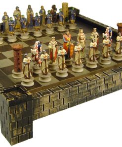 Juego de ajedrez de la época medieval de las Cruzadas:
