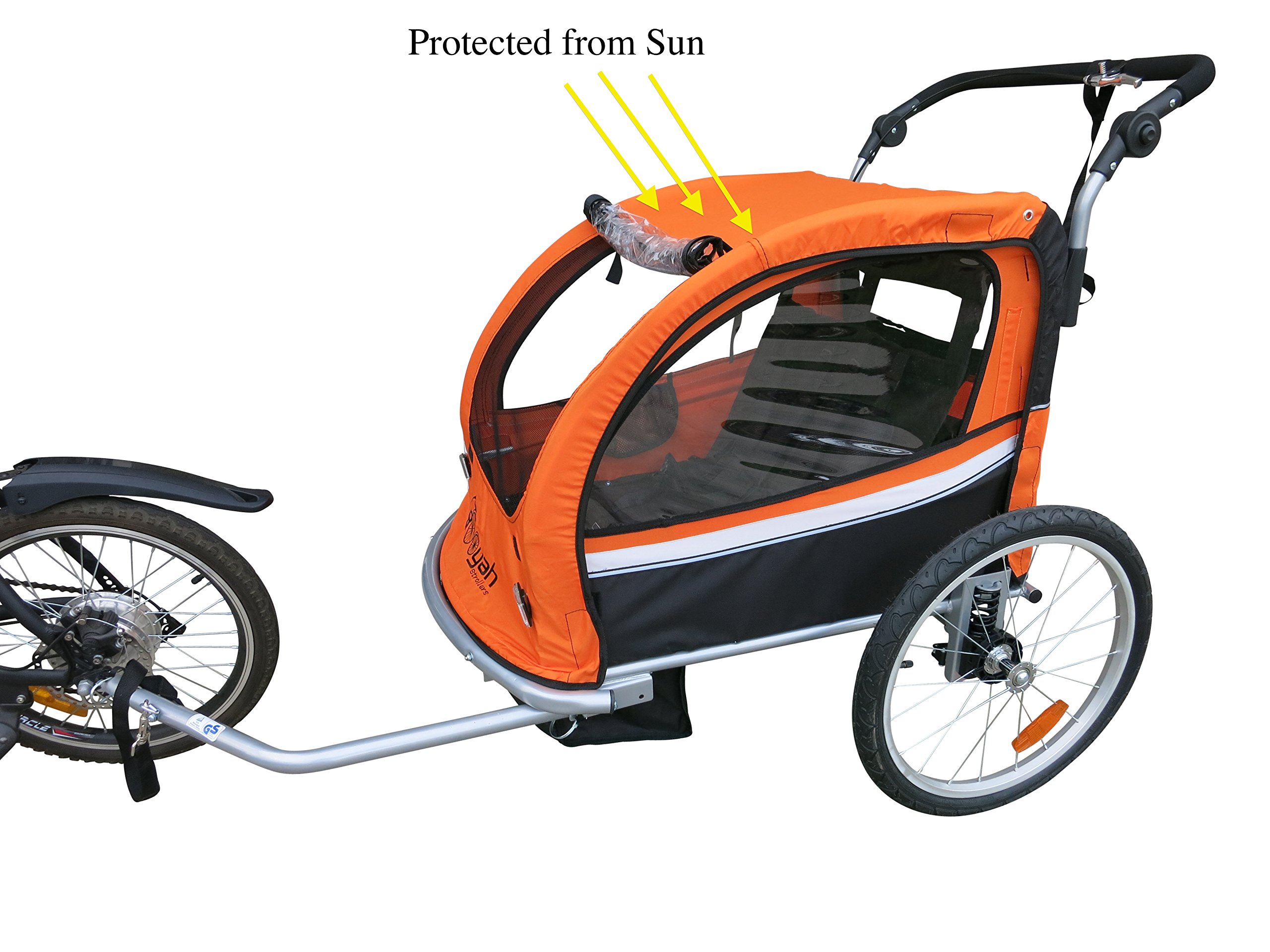 Cochecito de bicicleta remolque para niños Booyah Strollers - Imagen 3