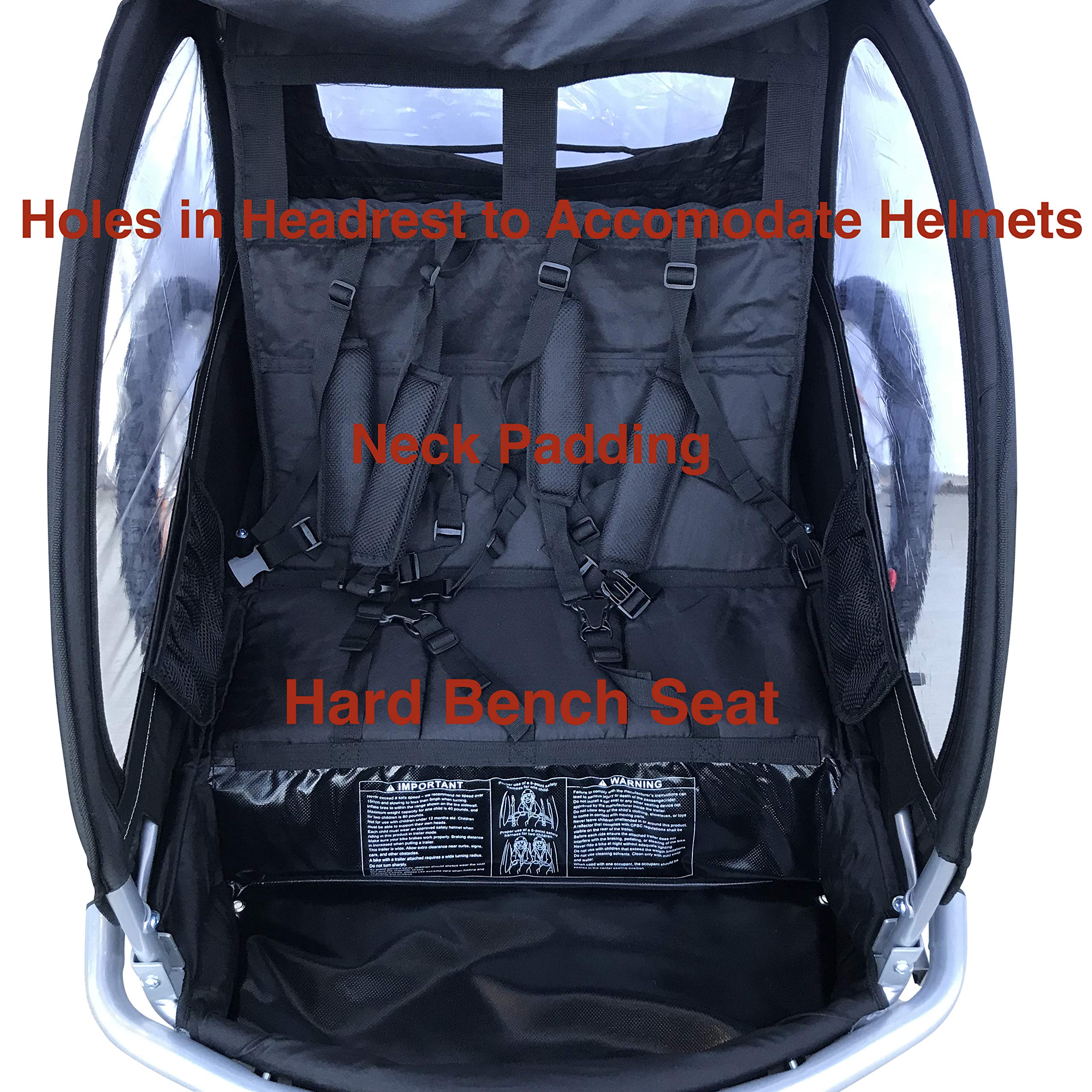 Cochecito de bicicleta remolque para niños Booyah Strollers - Imagen 4