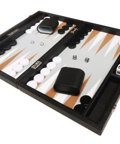 Juego de Backgammon Premium de 16 pulgadas - -Negro, Gris, M