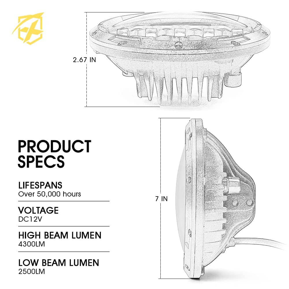 Faros LED Xprite 105W con Haz Alto/Bajo, DRL y Señal de - Imagen 8