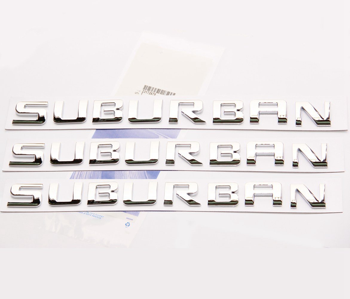Emblemas de Placas de Nombre OEM de Suburban, Letras ABS 3D