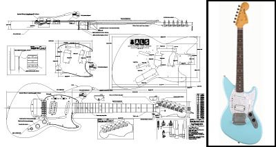 Plan Fender JagStang Guitarra Eléctrica - Impresión a